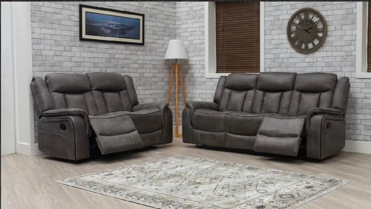 Arizona 3+2 or 3+1+1 Suede Recliner Sofa Set - Image 4