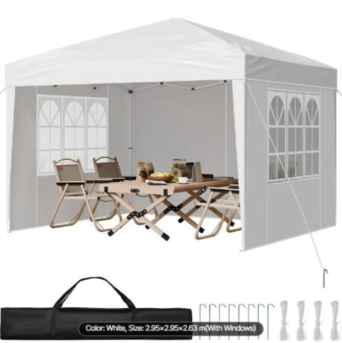 Pop Up Canopy, 2.95 x 2.95 m Instant Canopy - Image 1