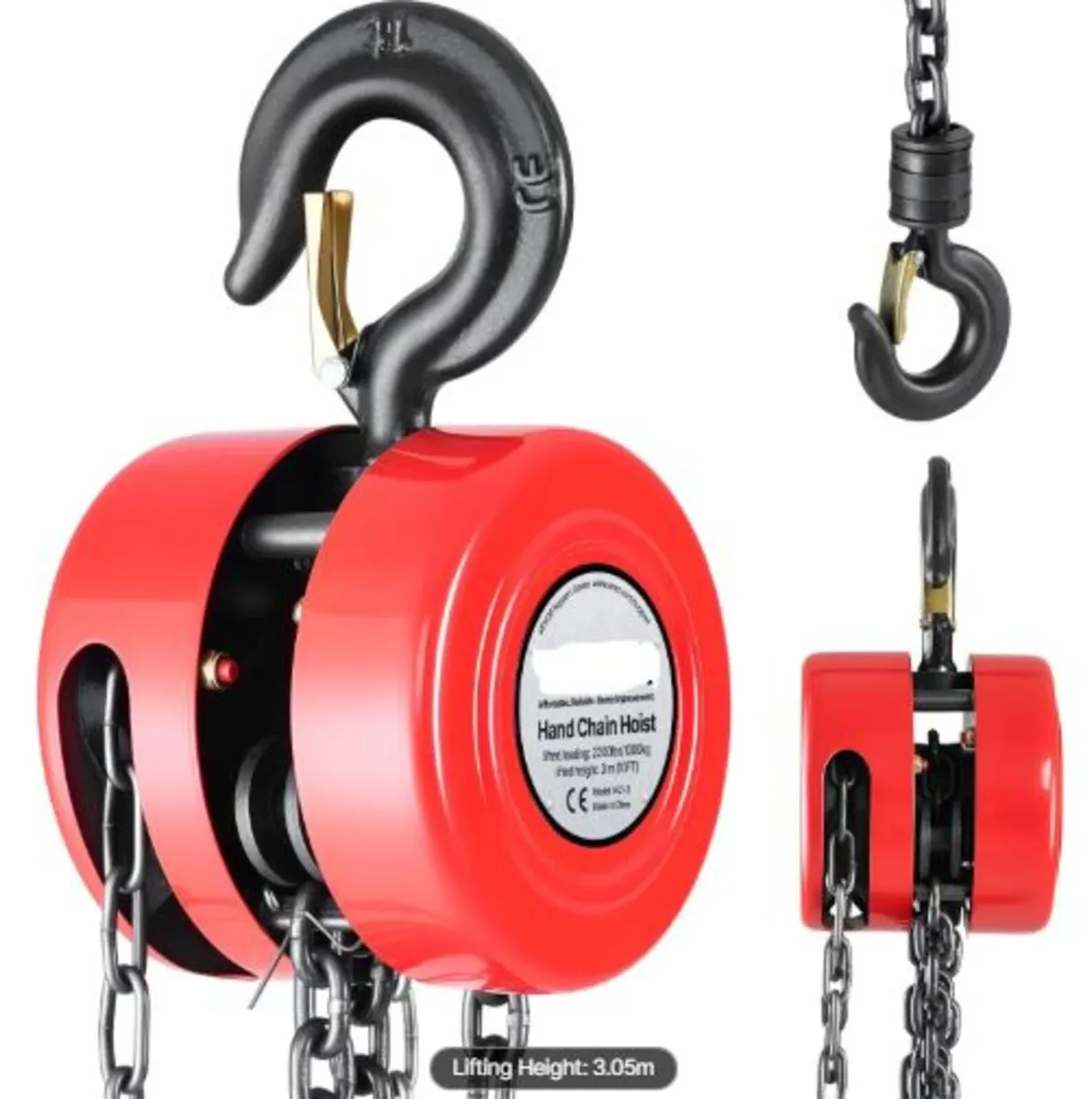 Hand Chain Hoist,1 Ton Capacity,Manual Chain Block - Image 1