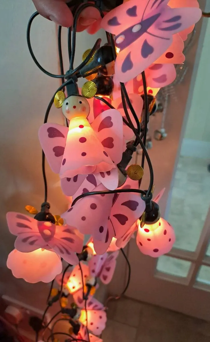 Pink Butterfly Fairy String Lights - Image 2