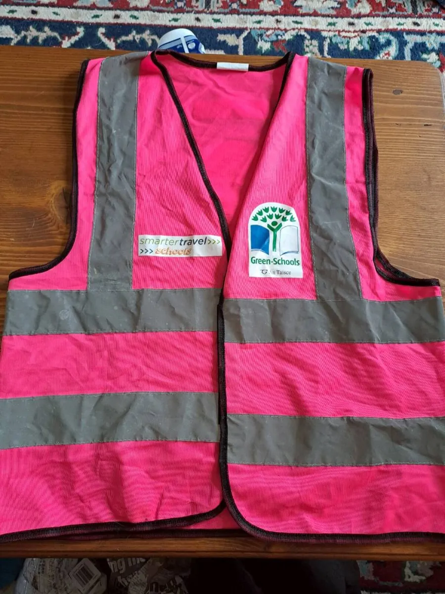 Pink GreenSchools Hi Vis Safety Vest Reflective - Image 1