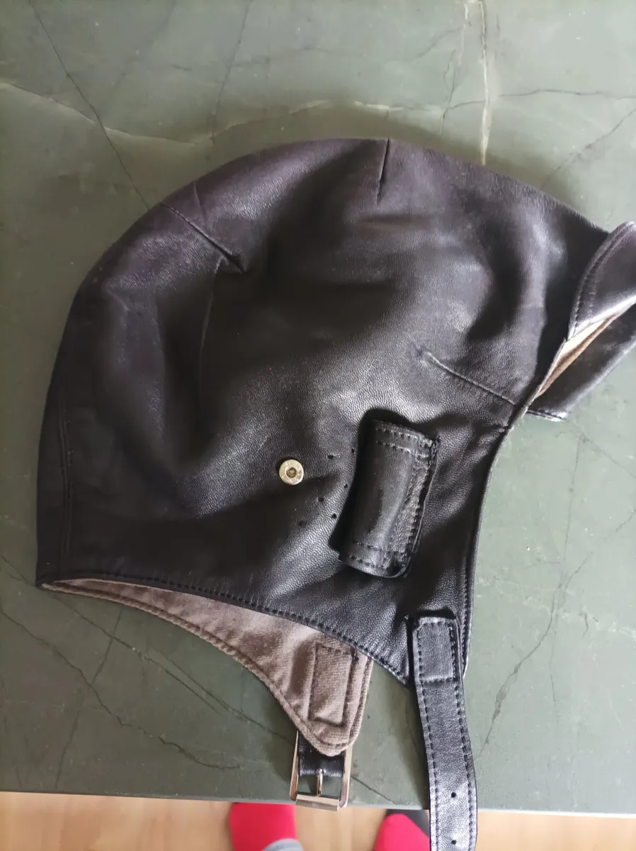 Leather flying/driving helmet - Image 3