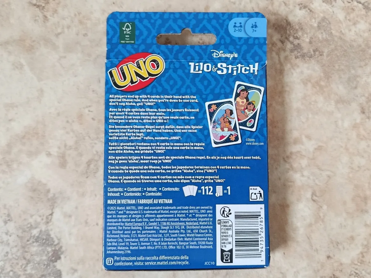 UNO Disney's Lilo and Stitch Card Game NEW - Image 2