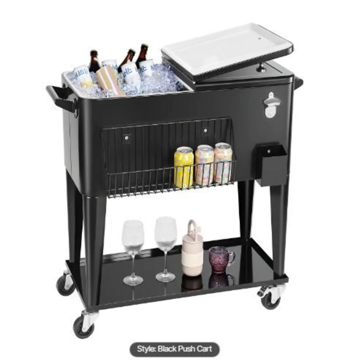 Rolling Ice Chest, Holds up to 50 Bottles / 110 Ca - Image 1