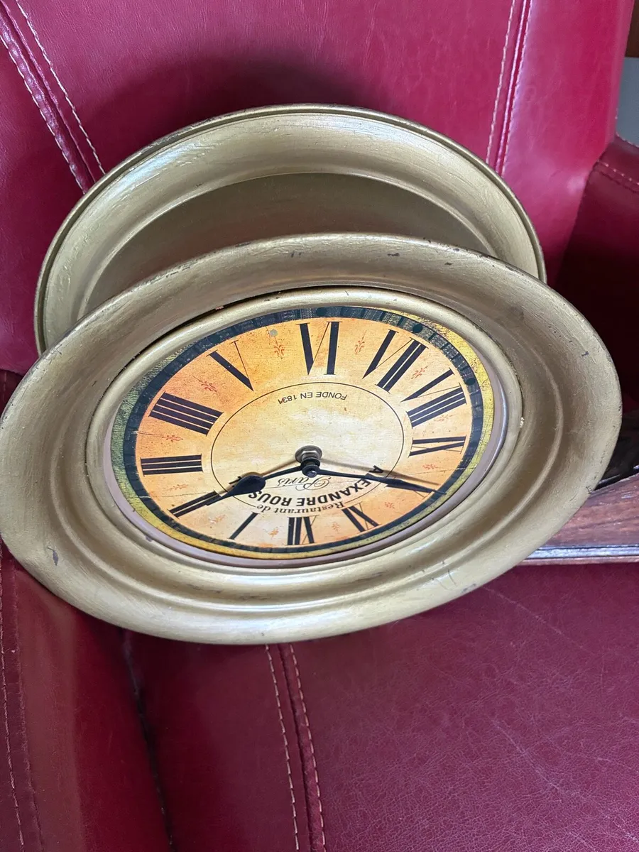Very Rare Large Double Sided Brass Clocks - Image 3