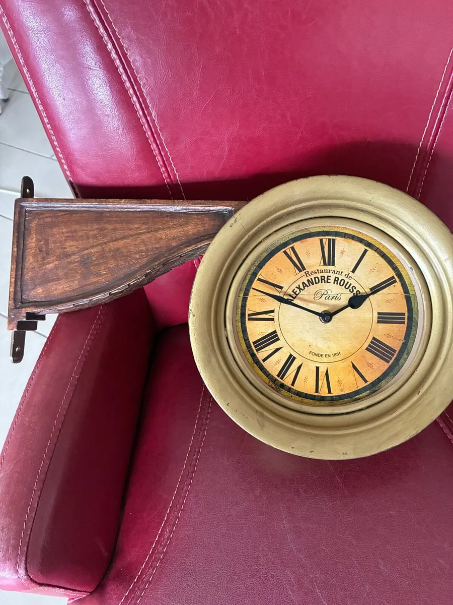 Very Rare Large Double Sided Brass Clocks - Image 1