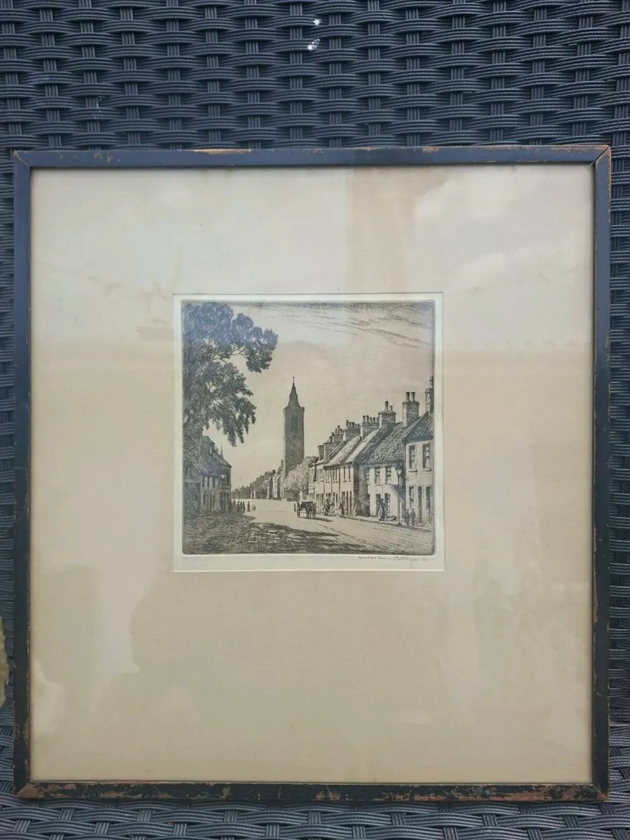 Original Antique sgned Etching by Malcolm Patterso - Image 1