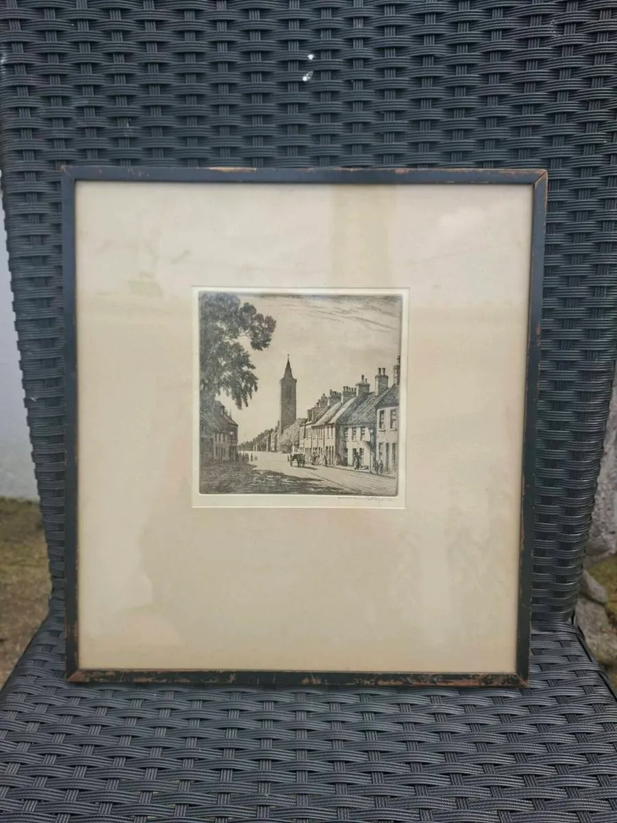 Original Antique sgned Etching by Malcolm Patterso - Image 2
