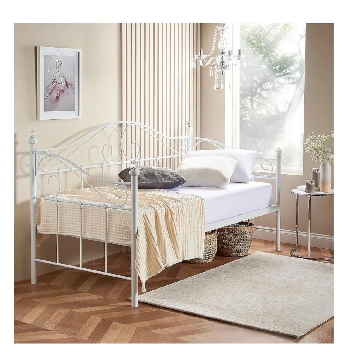 White metal frame Day Bed(Single) - Image 4