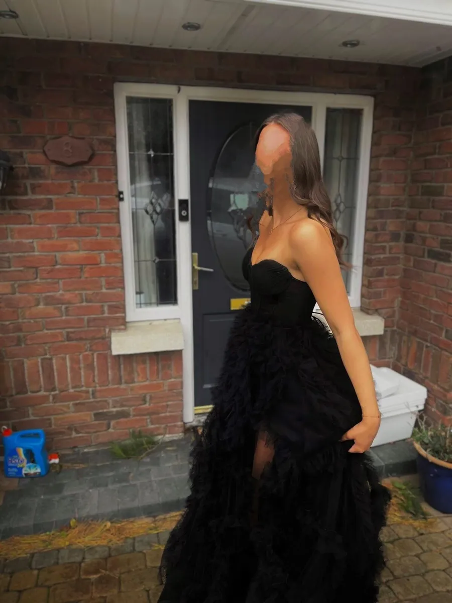 Debs/Prom /Evening black strapless ruffle ballgown - Image 1