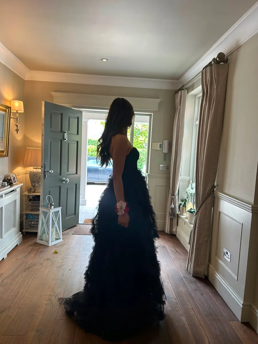 Debs/Prom /Evening black strapless ruffle ballgown - Image 3