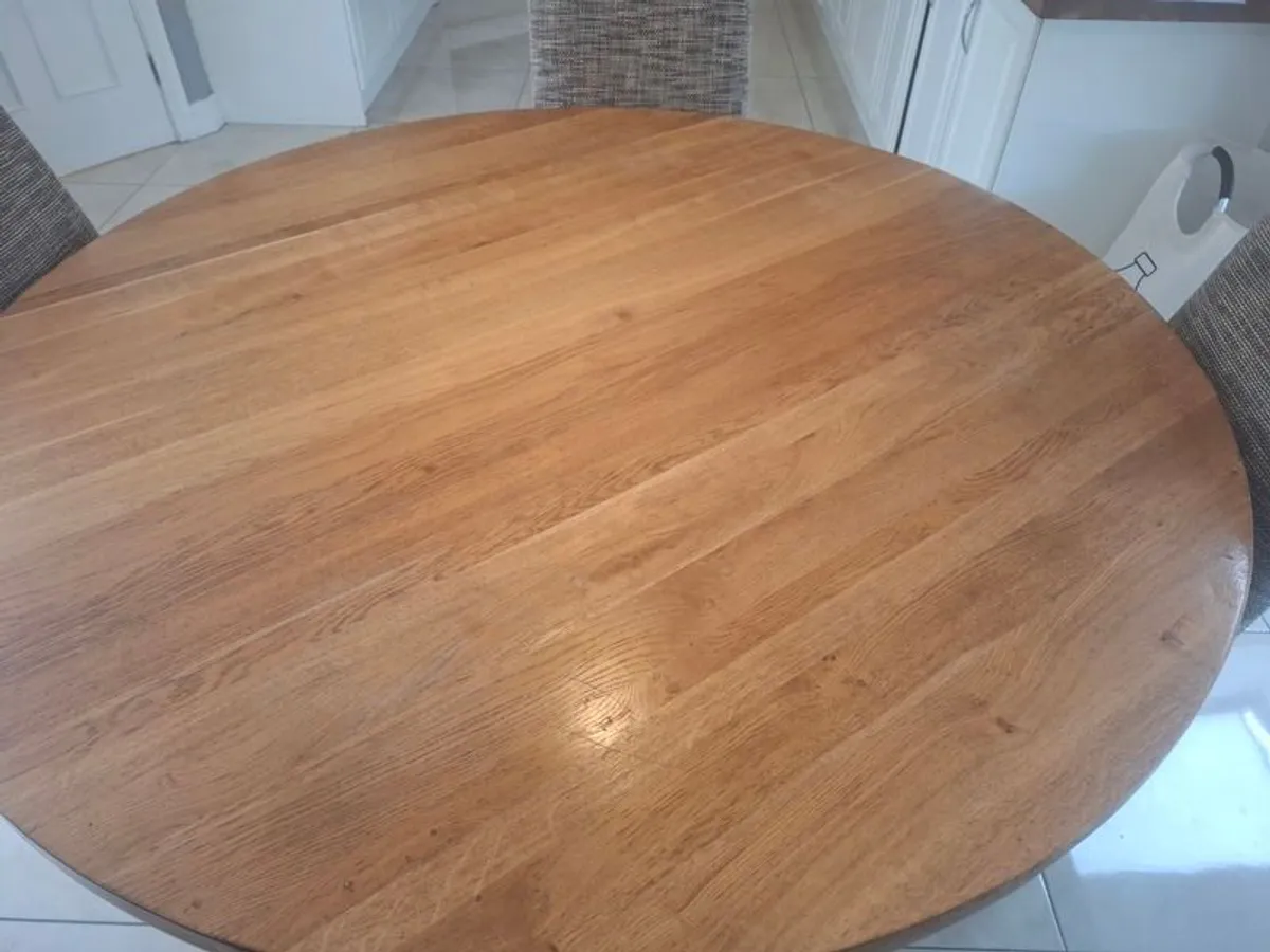 Kitchen table Solid Oak and Wine Rack - Image 2
