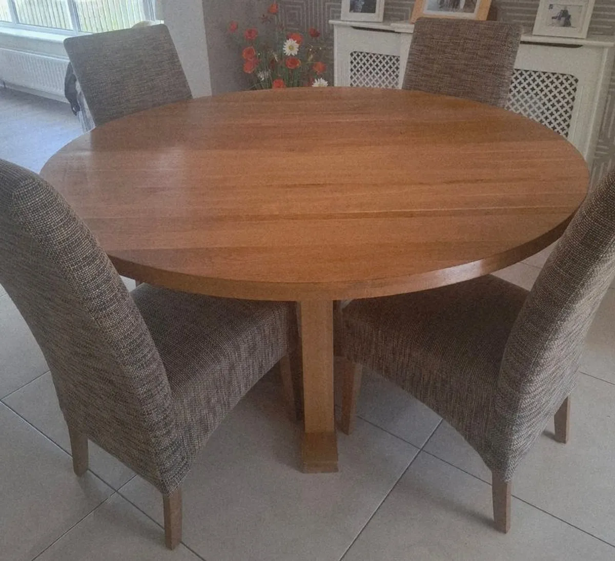 Kitchen table Solid Oak and Wine Rack - Image 1