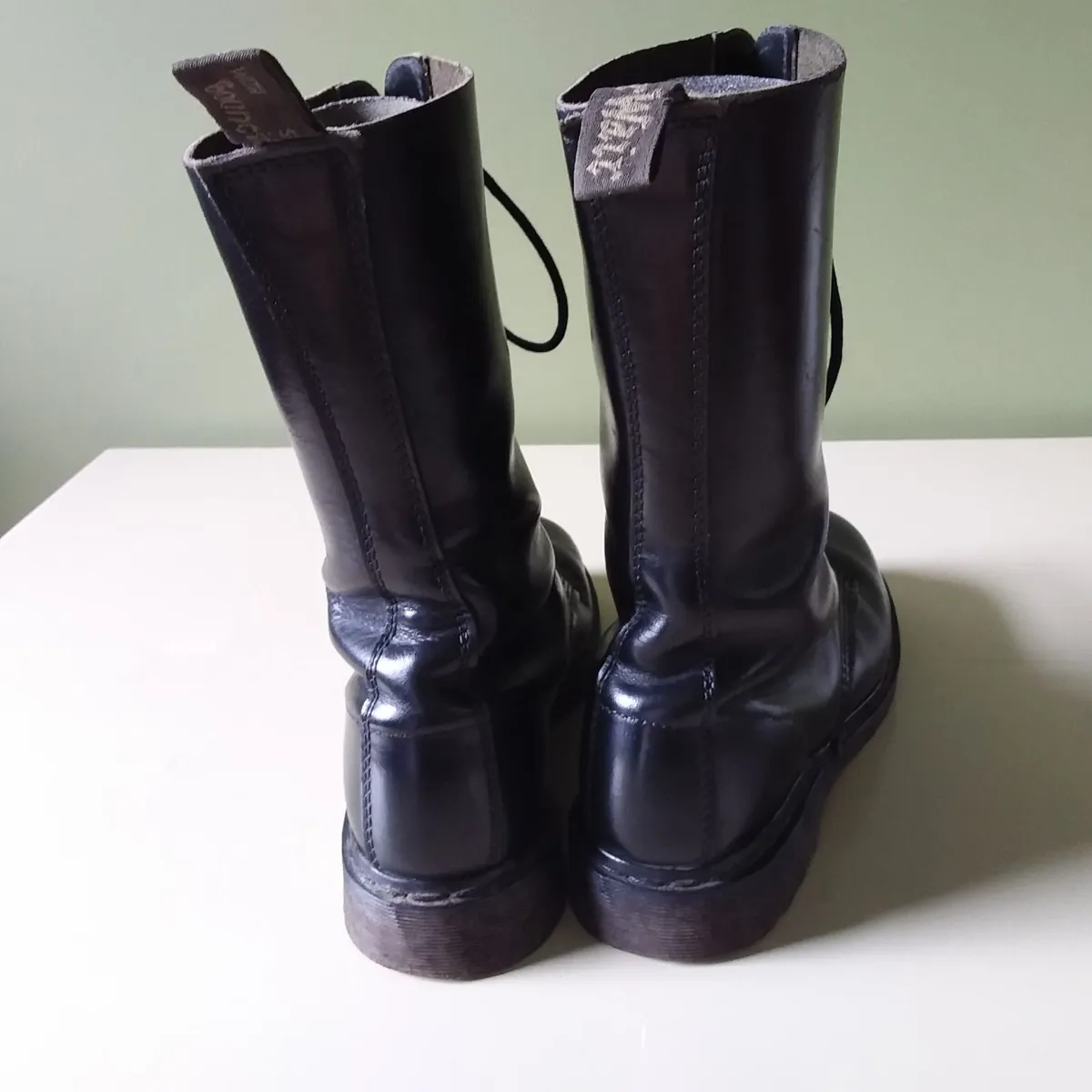 Vintage Black 14 Hole Dr Martens Boots - Image 4