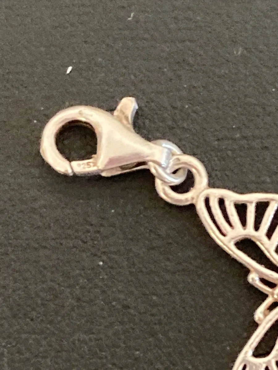 Sterling Silver butterfly charm - Image 4