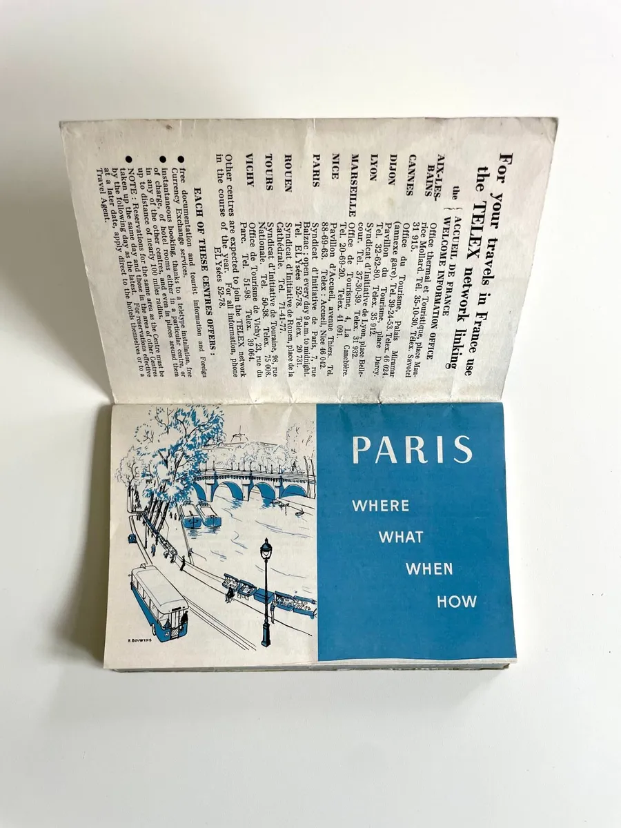 1962 PARIS Map + Tourism guide in english  Vintage - Image 3
