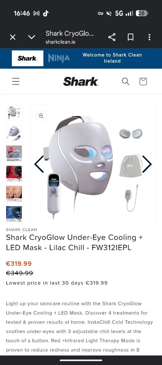 Shark Cryglo LED Mask - Image 1