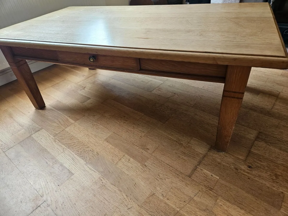 Coffee table large solid wood - Image 1