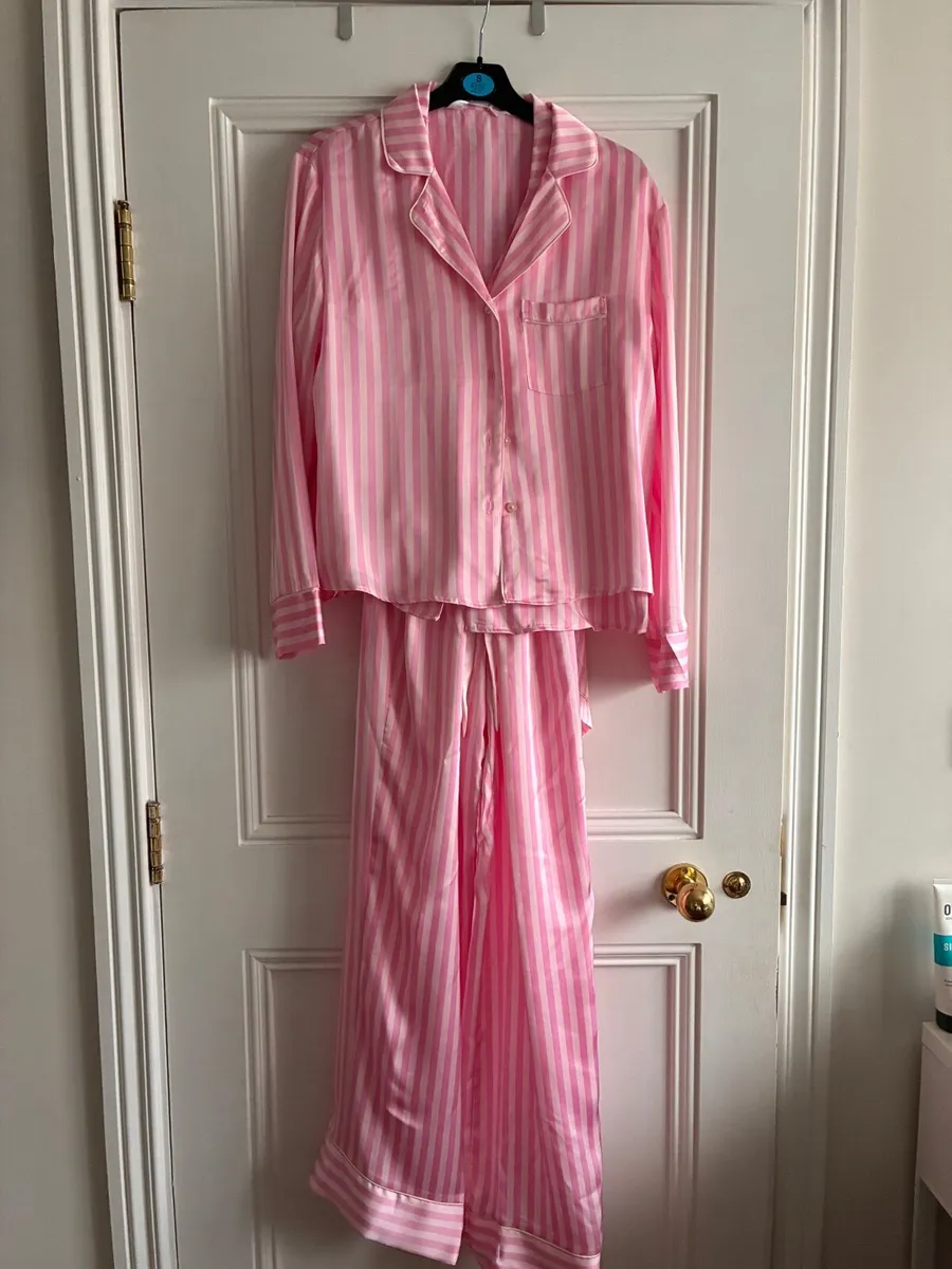 New Candy Stripe Long Sleeve Shirt & Trouser 10/12 - Image 2