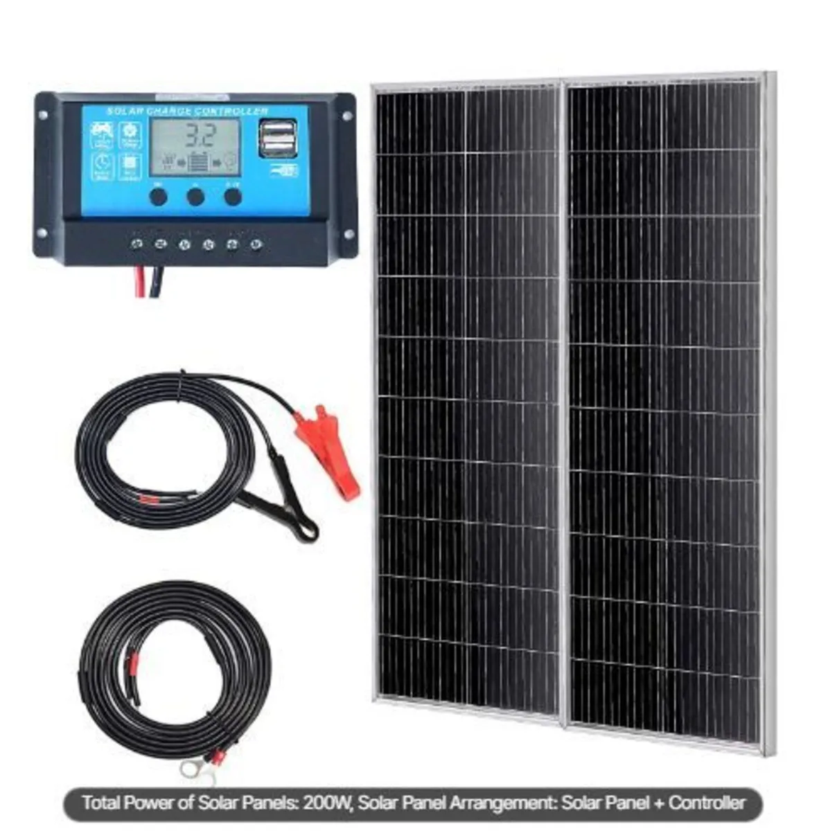 200W Monocrystalline Solar Panel Kit - Image 1