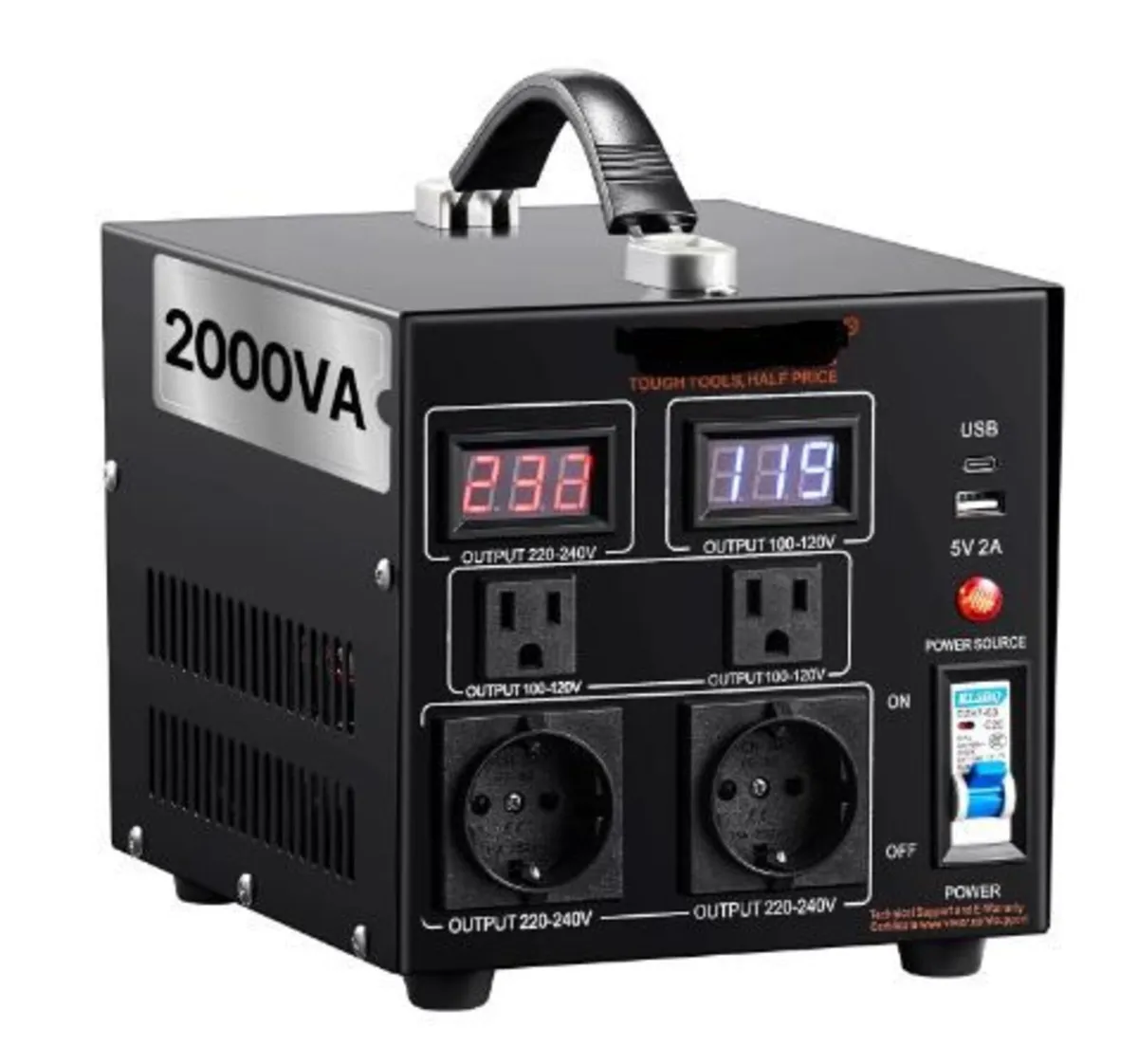 Voltage Converter Transformer, 2000VA - Image 3