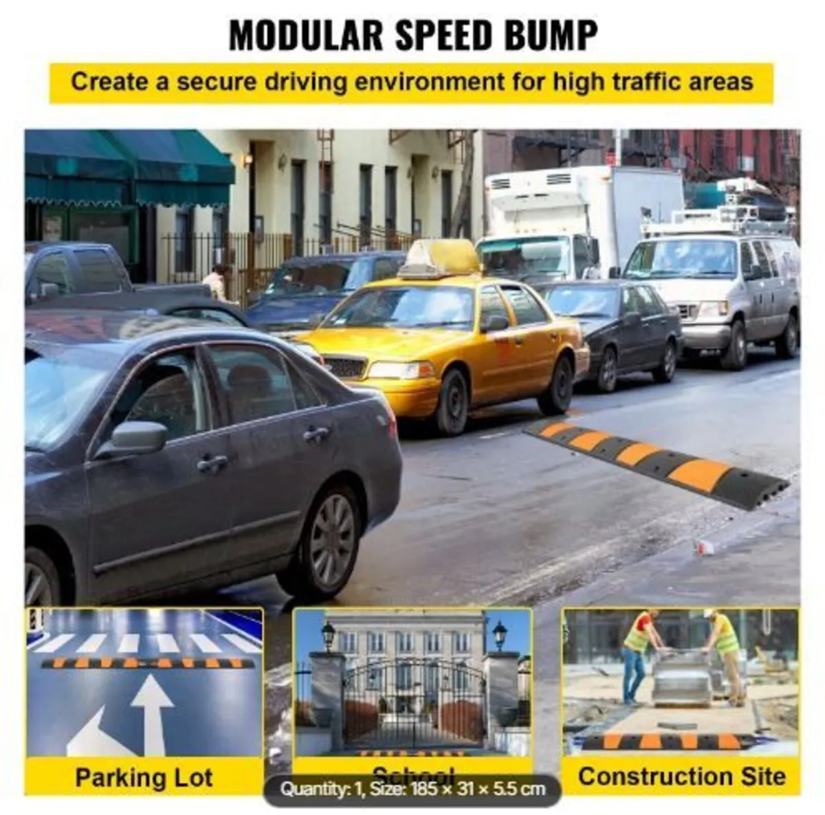 Modular Rubber Speed Bump Driveway Cable - Image 2