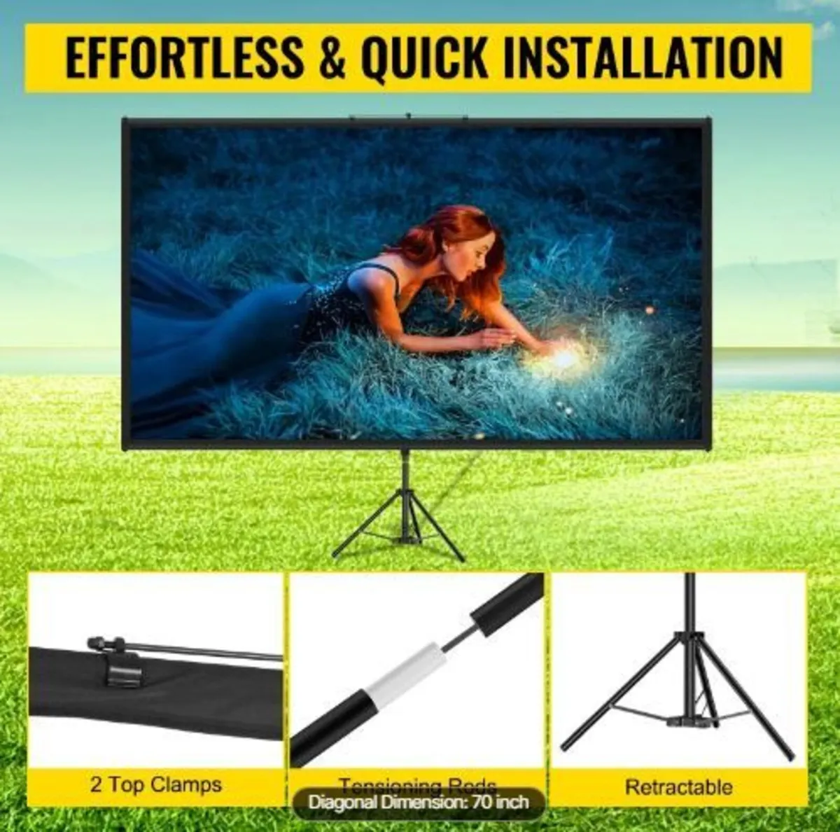 Tripod Projector Screen with Stand - Image 3