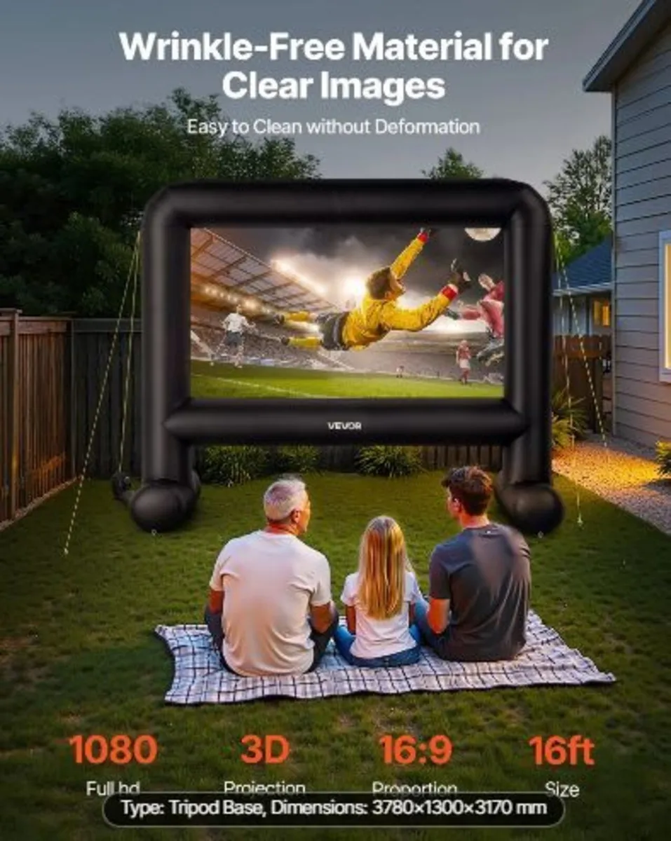 16 ft Inflatable Movie Screen, 600D Washable - Image 2