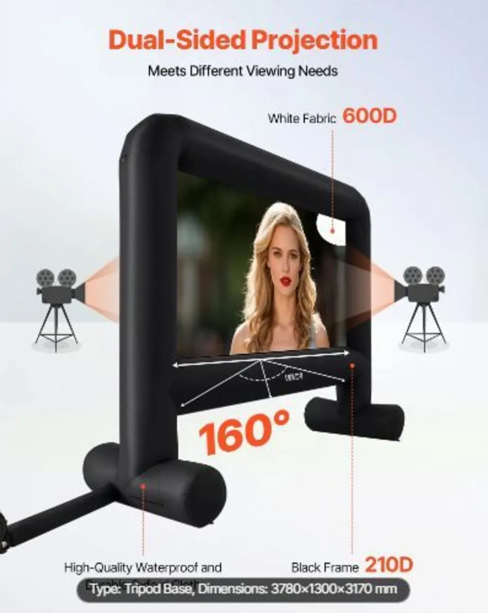 16 ft Inflatable Movie Screen, 600D Washable - Image 3