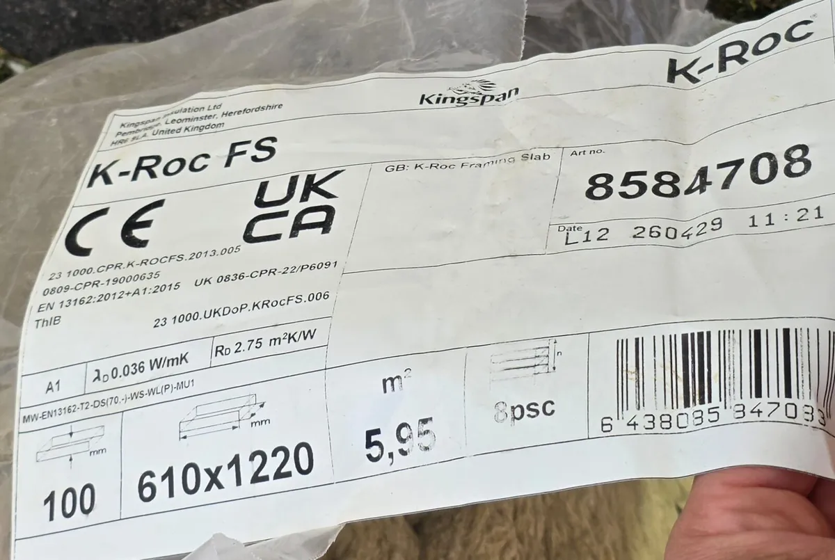 Rockwoll/Kingspan insulation
