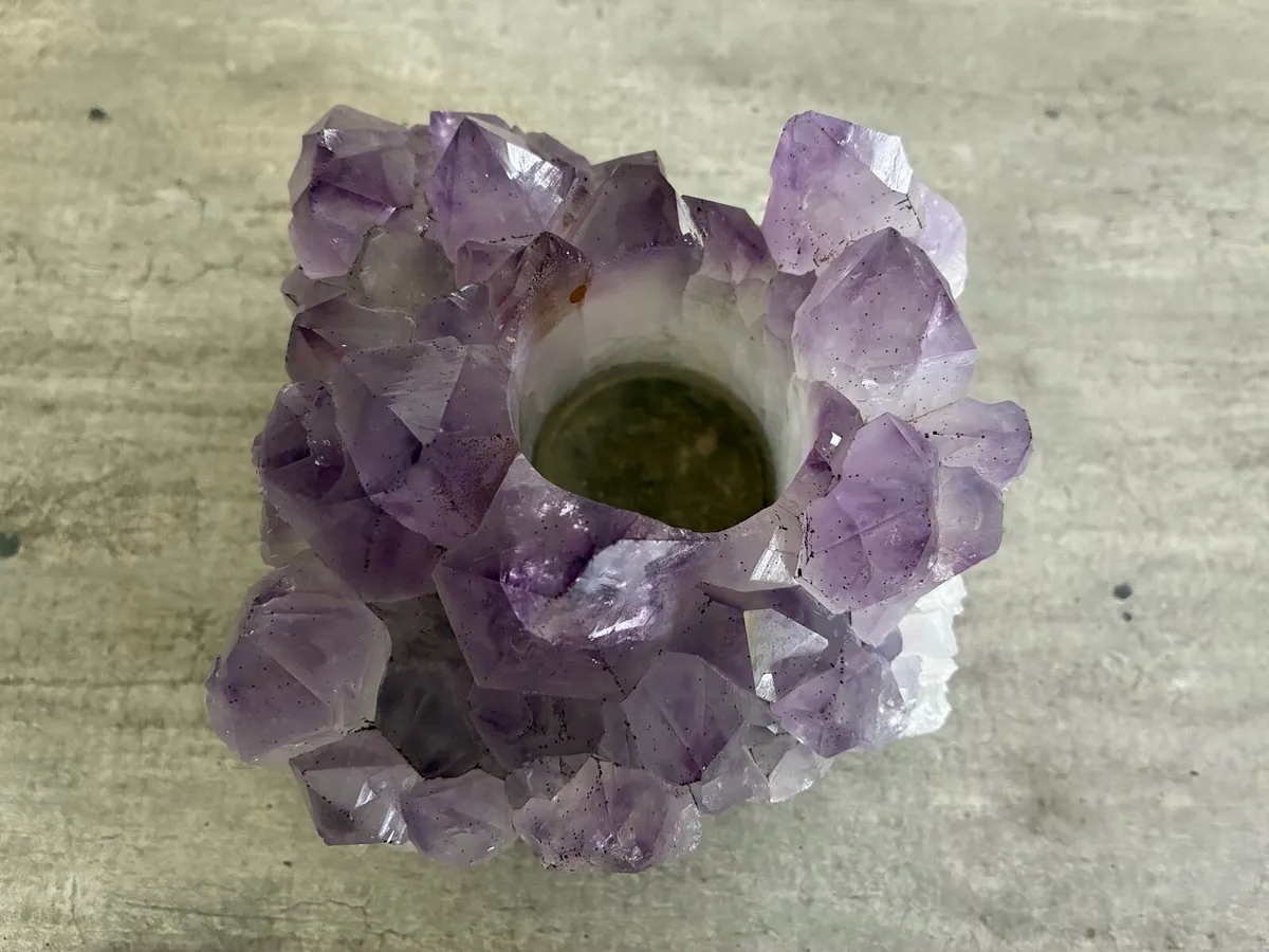 Amethyst tealight holder - Image 1