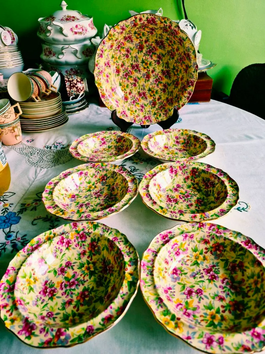 1953 Winton chintz fruit set - Image 3
