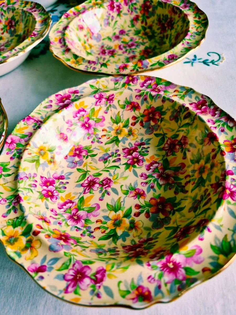 1953 Winton chintz fruit set - Image 4