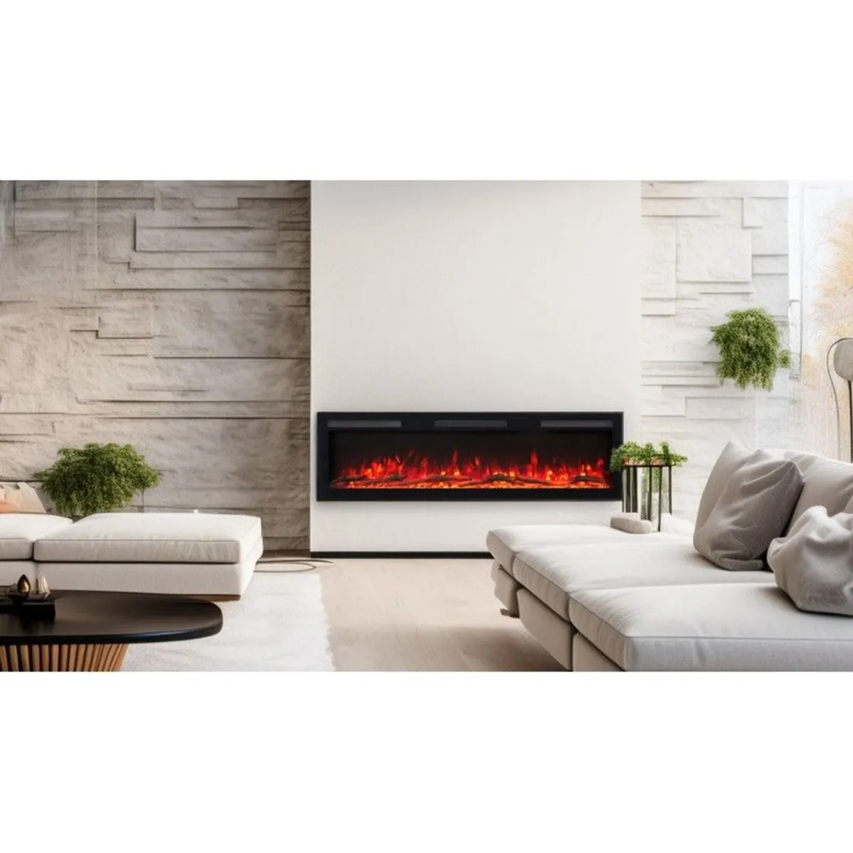 Smart Electric fireplace in 5 sides.  Free deliver - Image 2