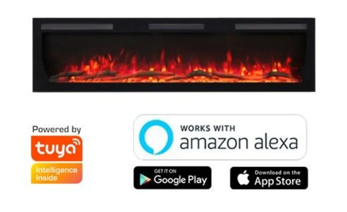 Smart Electric fireplace in 5 sides.  Free deliver - Image 4