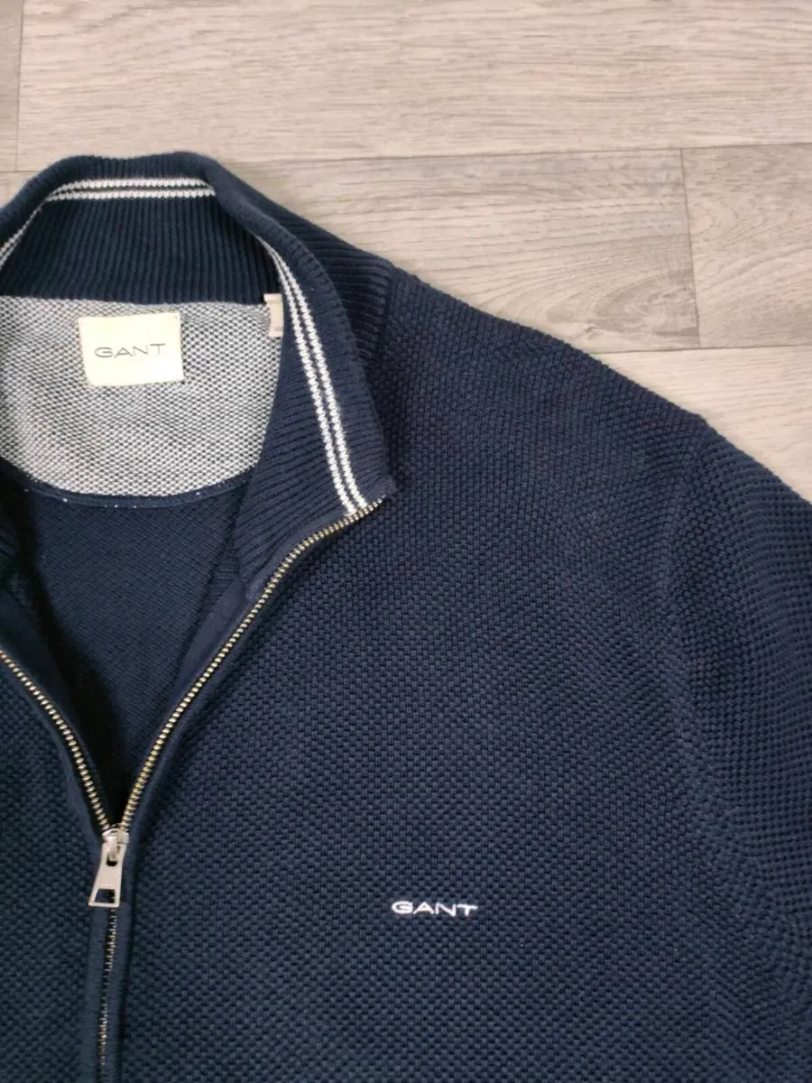 Gant Full Zip Cotton Cardigan Mens XXL - Image 3