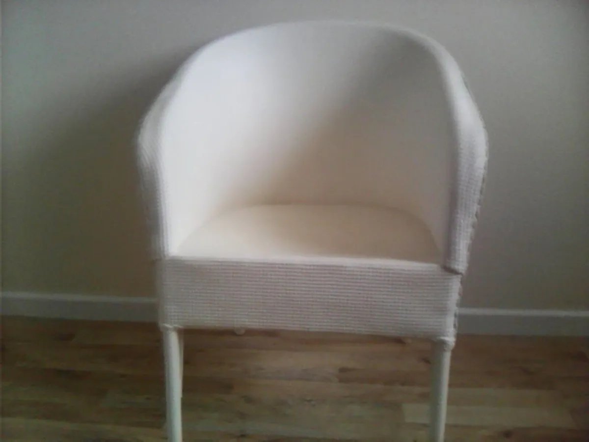 Vintage Lloyd Loom Chair + Loom-Style Storage - Image 1