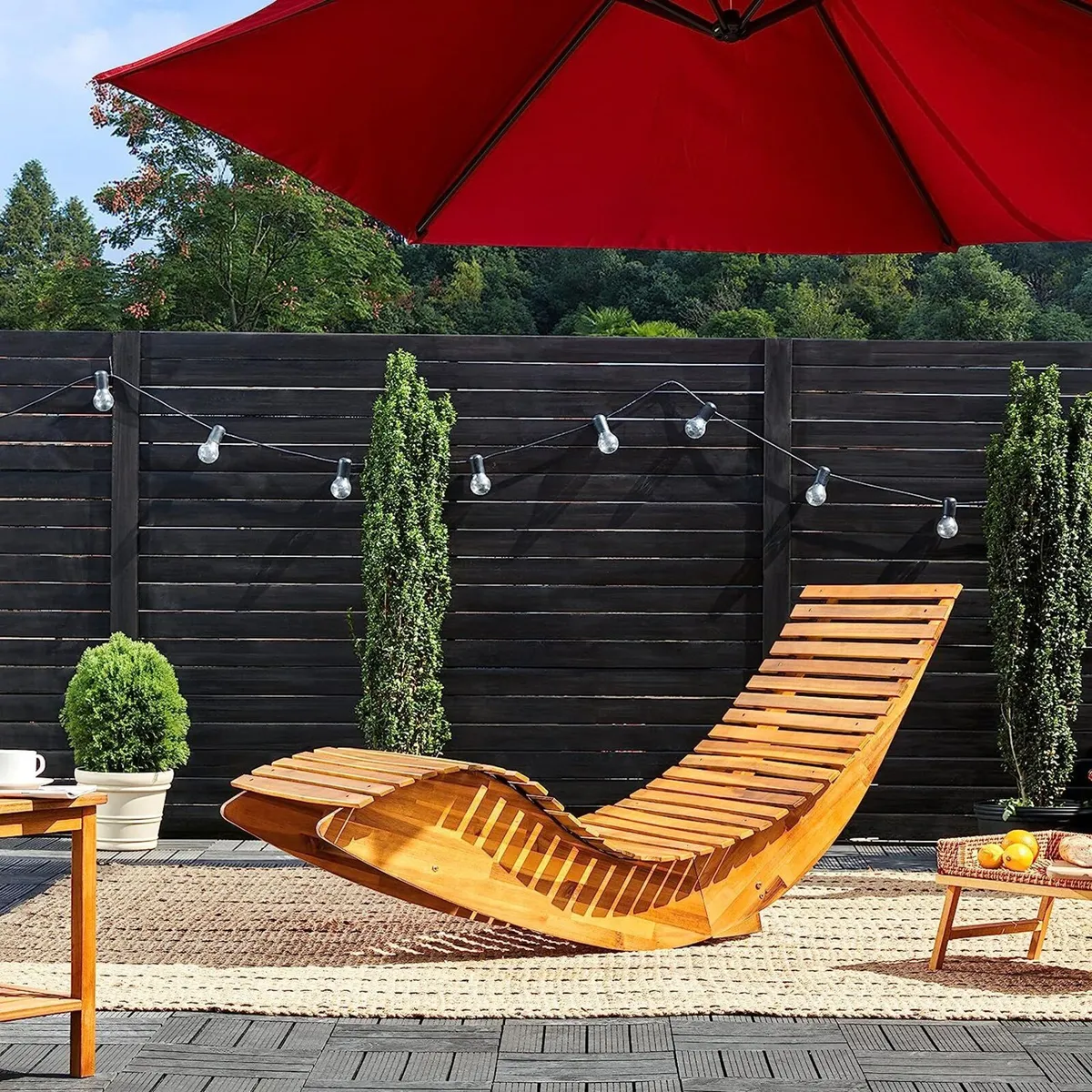 NEW Wooden Garden Lounger .. Free Delivery - Image 1