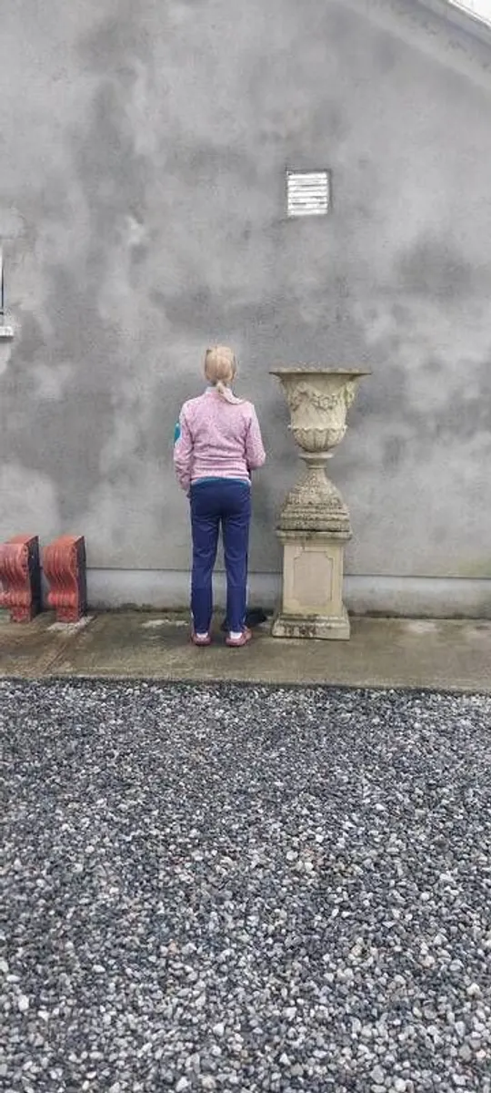 Stone Urn On Pedestal - Image 3