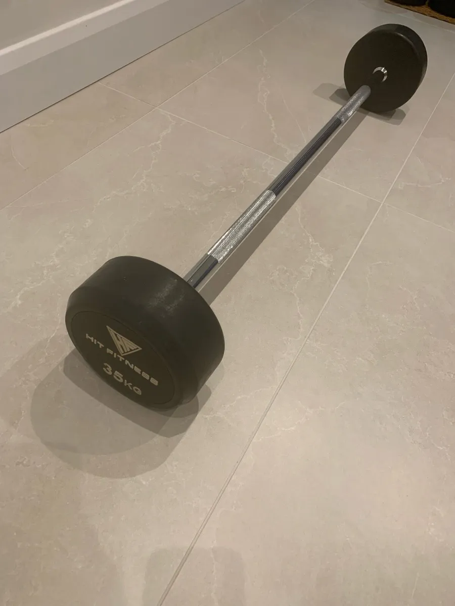 Barbell 35kg Fixed Rubber Dumbbell - Image 3