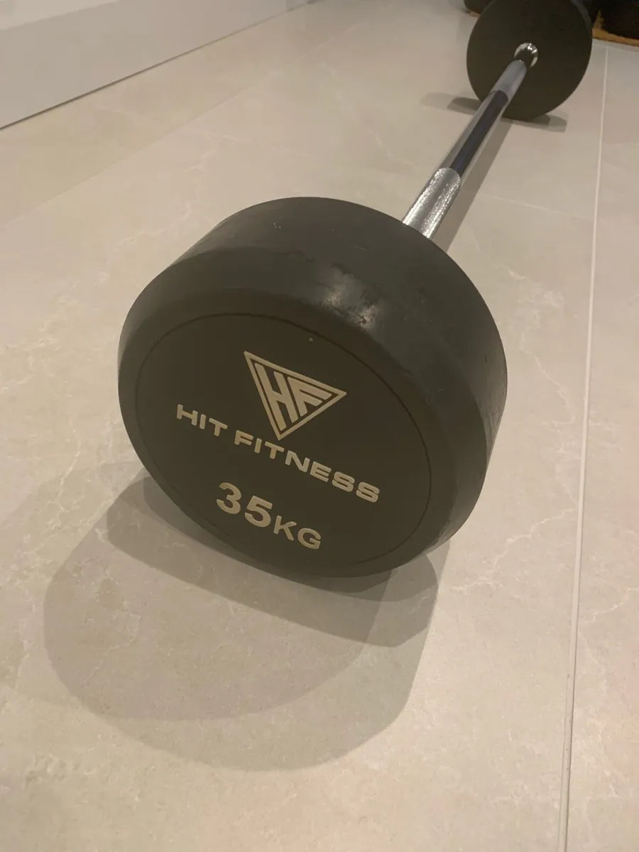 Barbell 35kg Fixed Rubber Dumbbell - Image 1