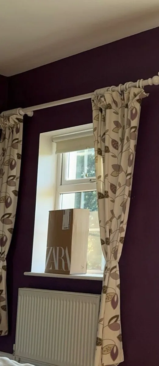 Curtains & Poles x3 sets - Image 2