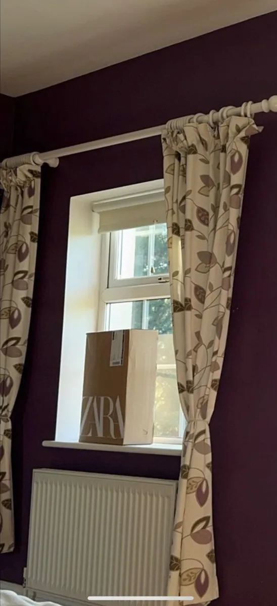 Curtains & Poles x3 sets - Image 1