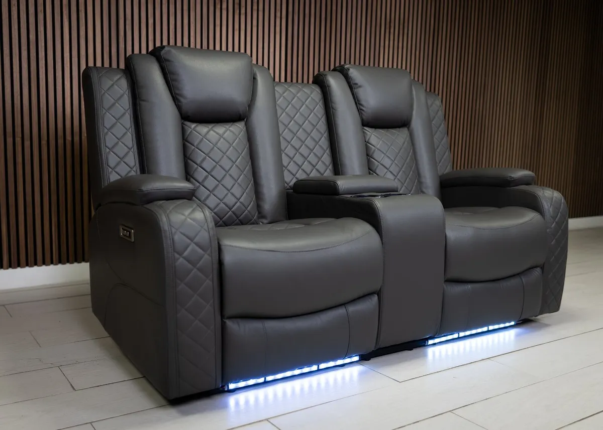 2 Seater Ashbyrne Electric Leather Recliner Sofa - Image 2