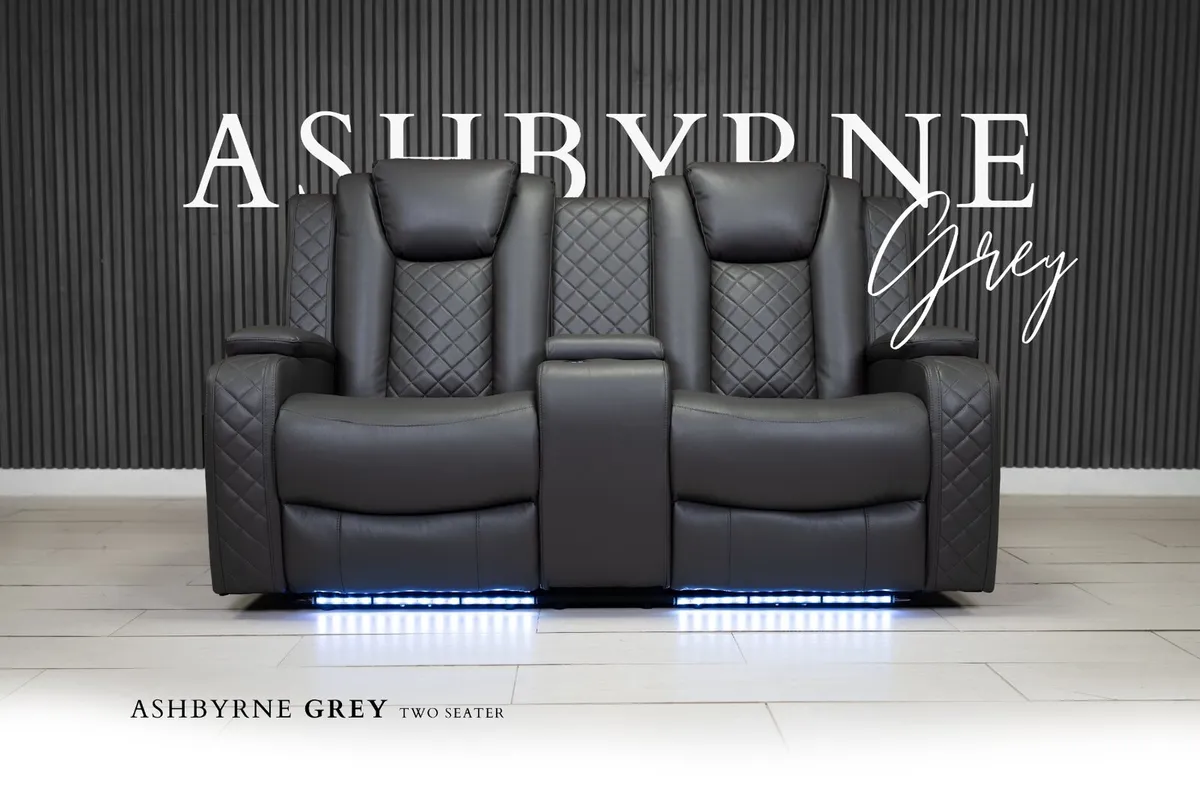 2 Seater Ashbyrne Electric Leather Recliner Sofa - Image 1