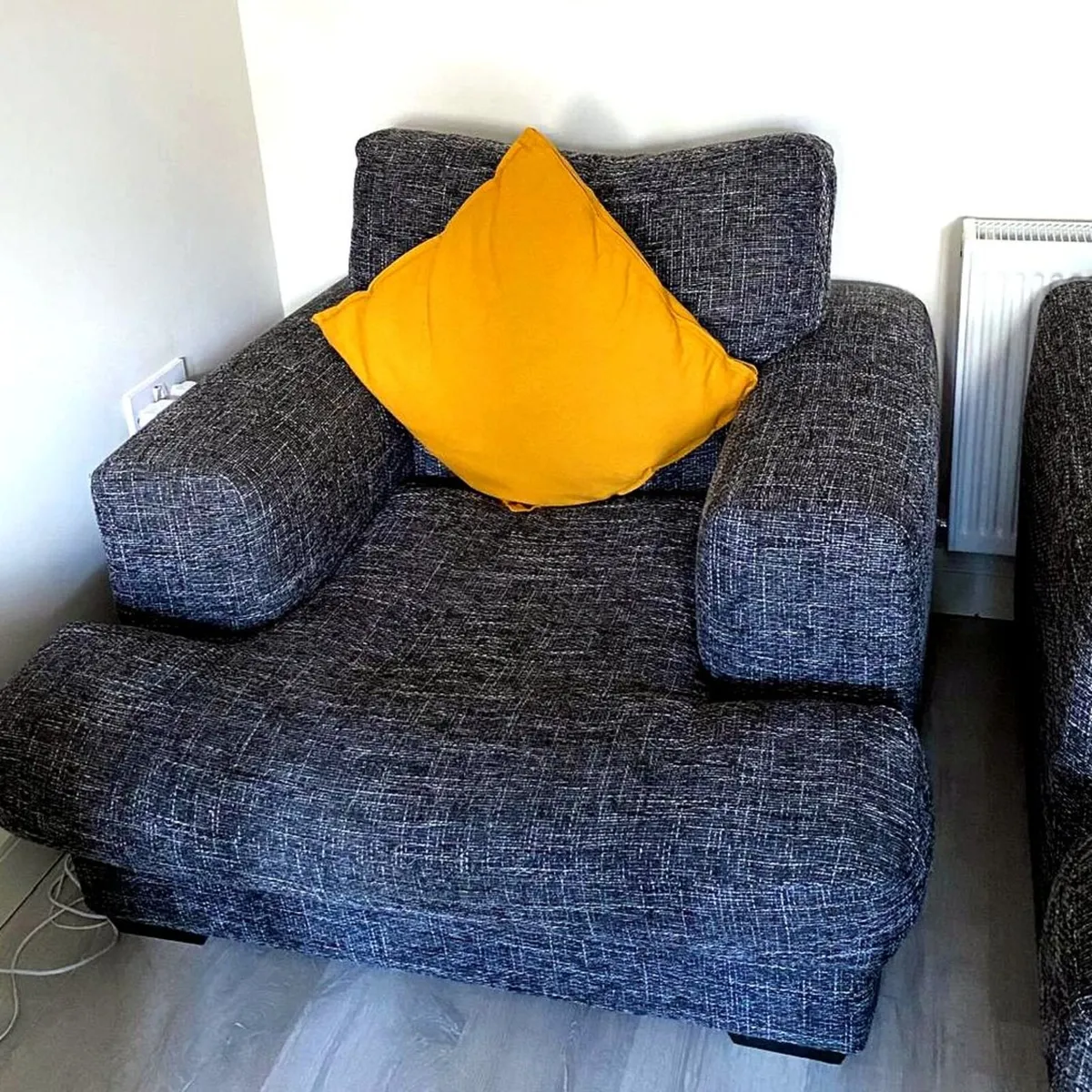 €500 | Grey Sofa Suite + Sofa Bed + Armchair - Image 1