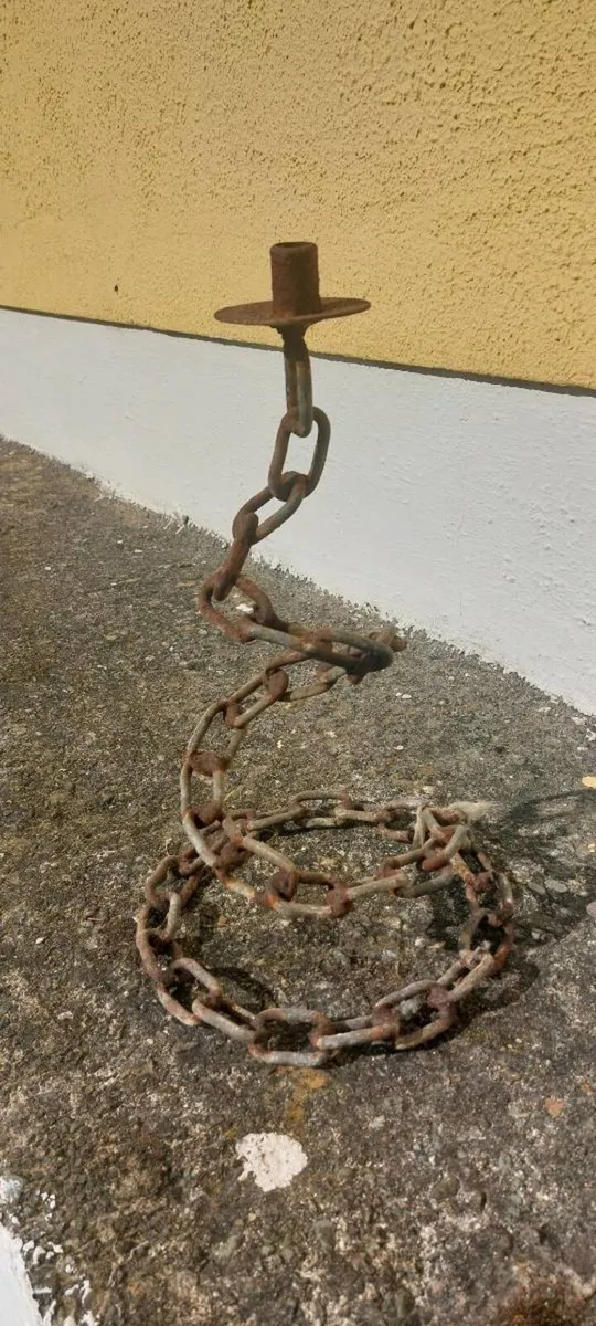 Rustic candle holder - Image 1