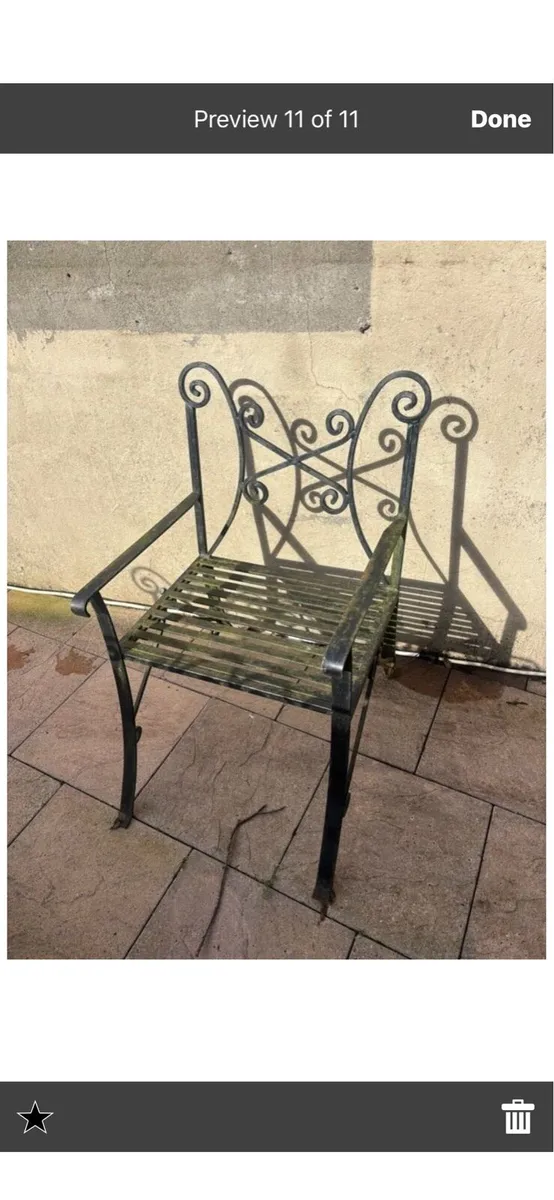 Garden Steel Table & Chairs - Image 2