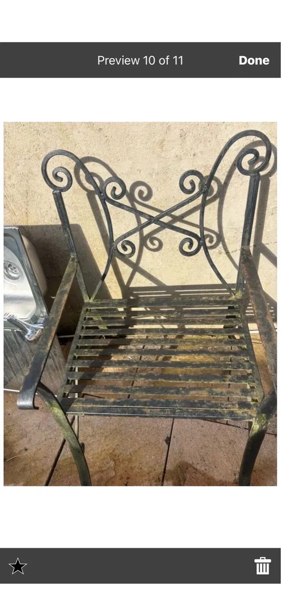 Garden Steel Table & Chairs - Image 3
