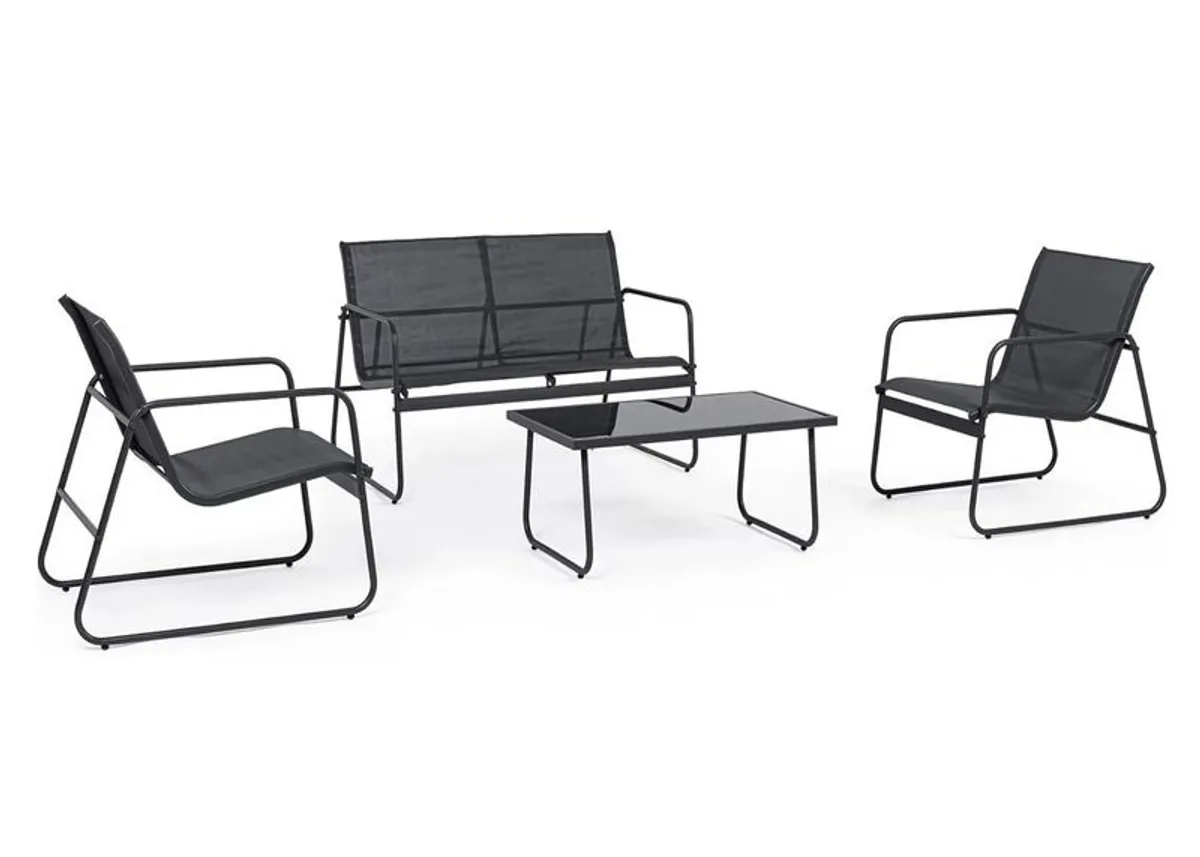 LAST UNITS Malibu Retreat Garden Sofa Set 4 Piece Outdoor Patio Furniture with Glass Table - Image 2